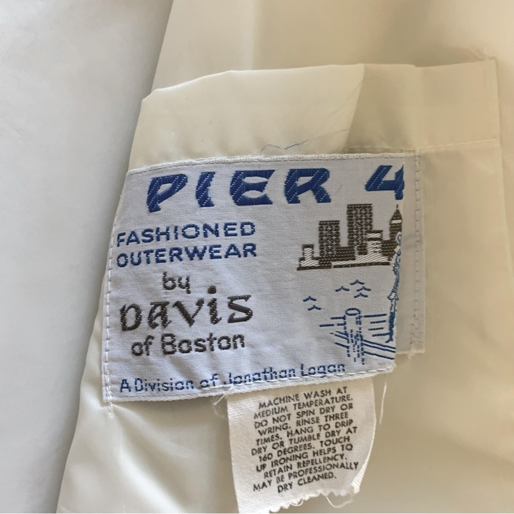 Pier 4 Vintage 70s Fashioned Outer Wear White Swing Coat Size Large - Picture 12 of 15